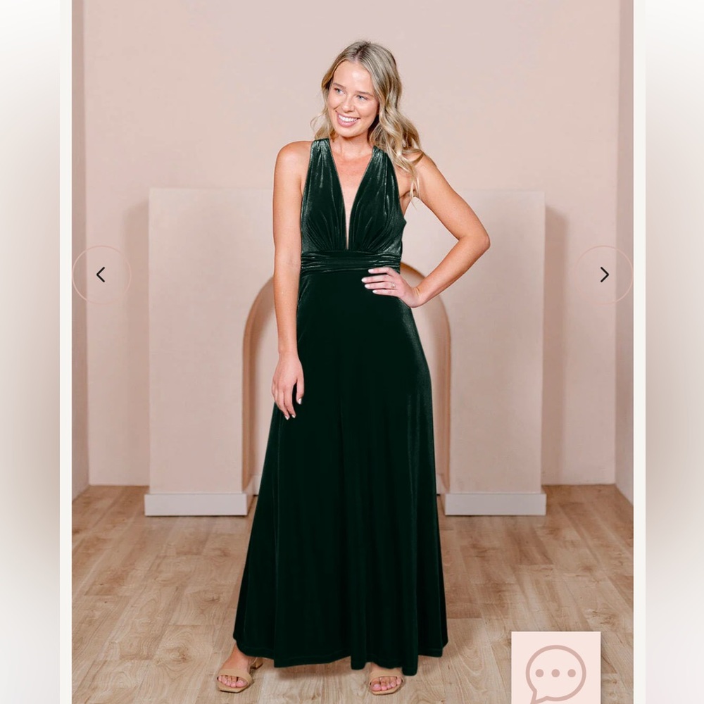 Emerald Green Velvet Dress